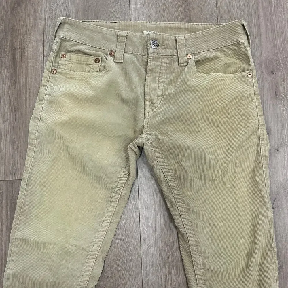 True Religion corduroy Beige pants Skinny size 32 B29